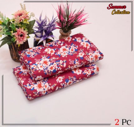 2 Pieces Unstitched  Digital Print Suit LD 825