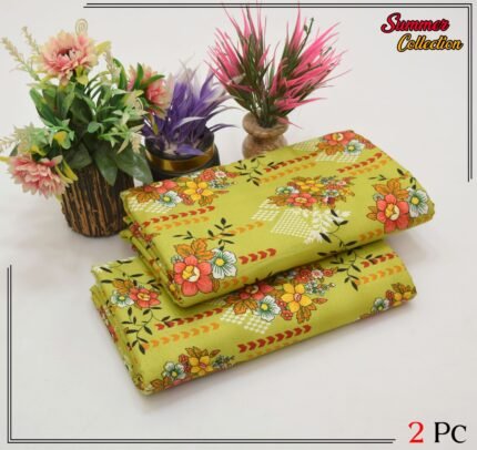 2 Pieces Unstitched  Digital Print Suit LD 840