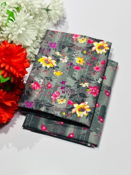 2 Pieces Unstitched  Digital Print Suit LD 844