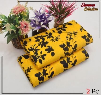 2 Pieces Unstitched  Digital Print Suit LD 854